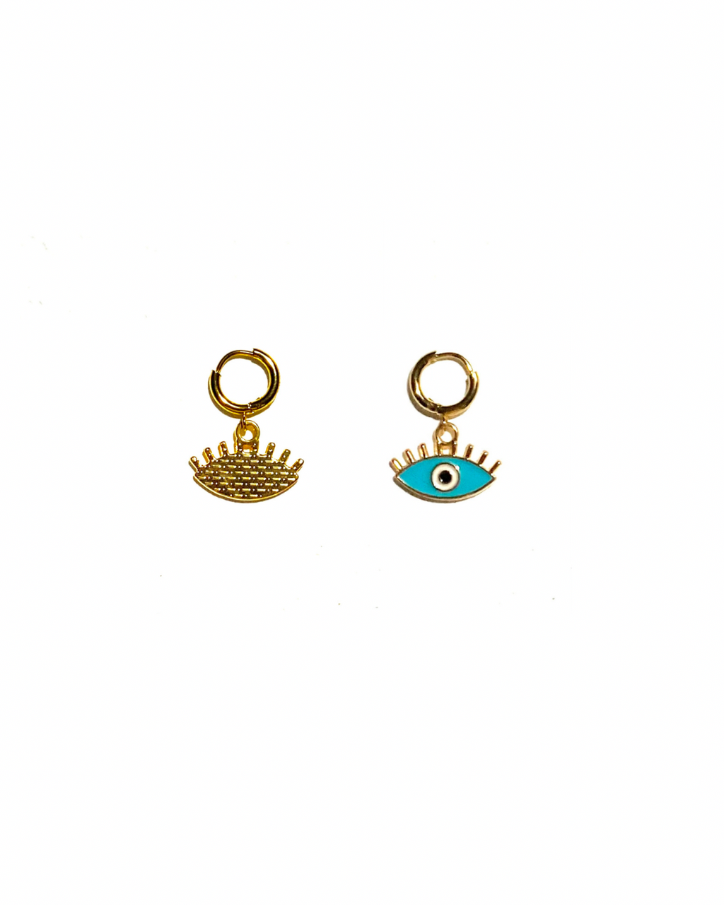 أقراط ذهب سماوية بتصميم عين، أسلوب أنثوي راقي لكل يوم